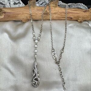 Elegant Silver Necklace with Crystal Accents Aigner vintage necklace